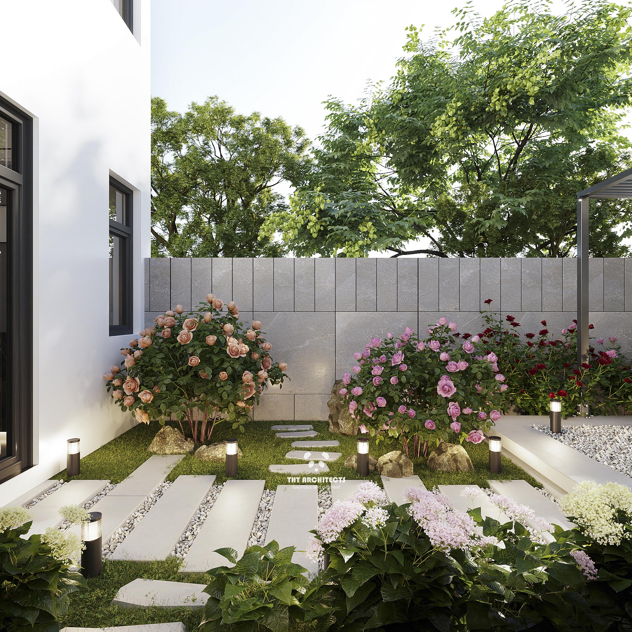 tht architects - Nhà chị Ngân Châu Đốc - sân vườn 03